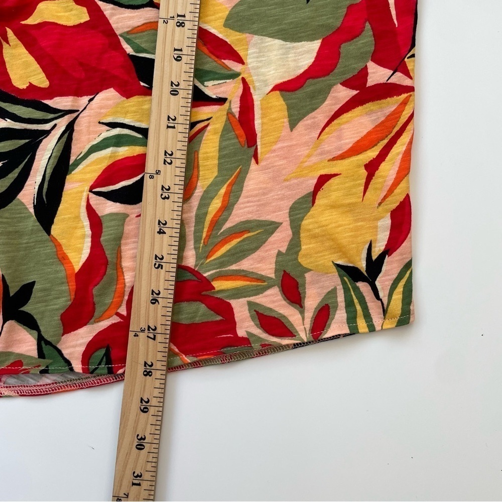 C&C California Tropical Autumn Lightweight Long Sleeve V neck Tee Size 3X - Picture 7 of 7